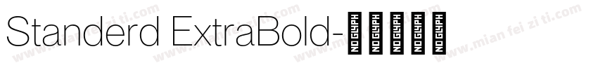 Standerd ExtraBold字体转换